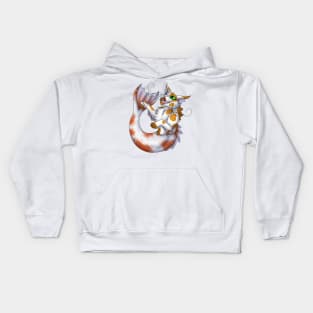 Purrmaid: Ginger Bicolor Kids Hoodie